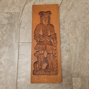 Dutch/German Wood Springerle King Cookie Board Mold Stamp Press Large 19"